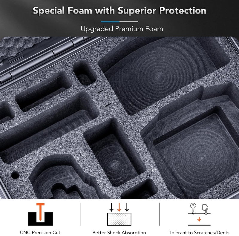 Lykus Titan MM420 Waterproof Hard Case for DJI Mini 4 Pro/Mini 3 Pro, Goggles 3/2/Integra, RC Motion 3/2, DJI RC2/RC/RC-N2/N1 and Accessories [CASE ONLY] - Image 4